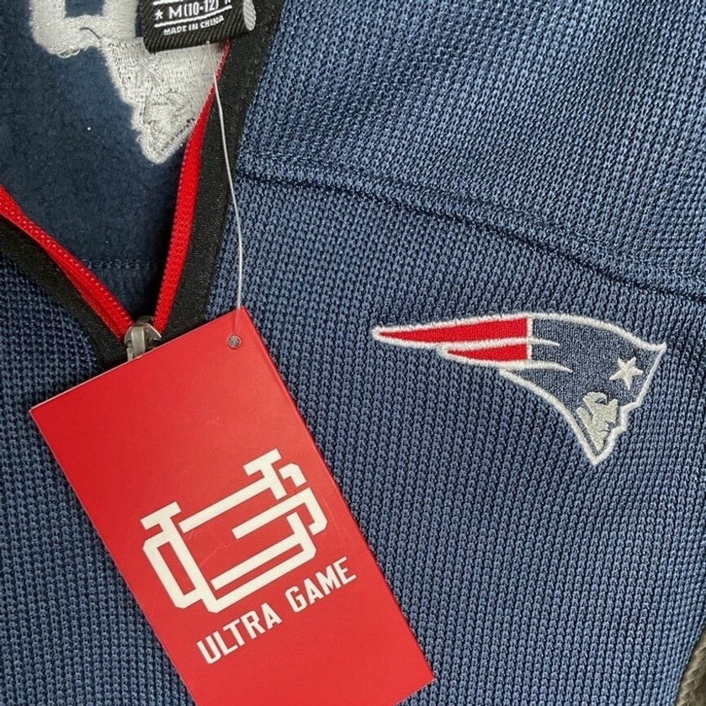 Ultra Game NFL Boys Fleece Quarter-Zip Hoodie Size Medium (10/12) NWT - Picture 3 of 8